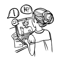 Tereza — manažerka na video callu