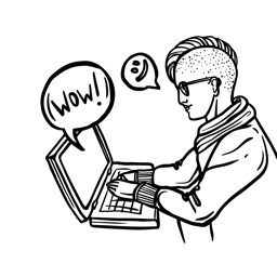 Ivan — hipster s laptopem